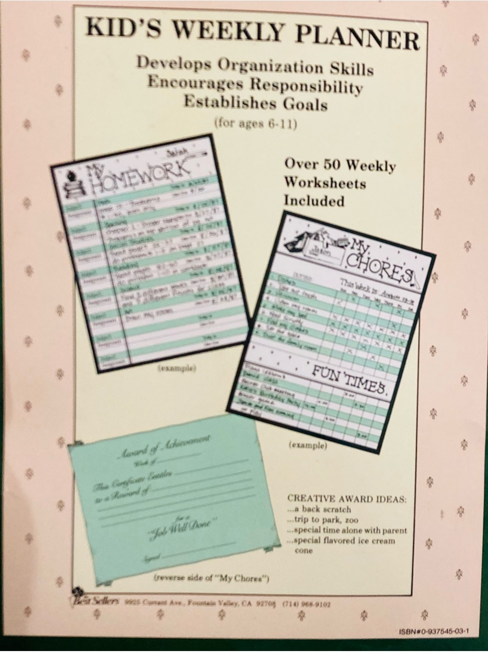 Kid's Weekly Planner Note Sheets with Folder - Picture 5 of 6